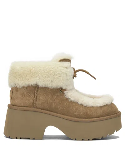 Ugg "classic Esmee" Ankle Boots In Brown