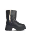 Ugg Classic Esmee Black Leather Boots In Black