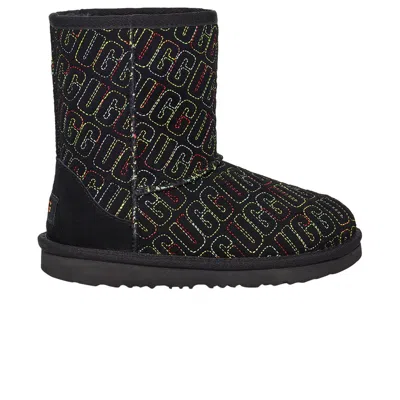 Pre-owned Ugg Classic Ii Boot Kids 'graphic Stitch - Black' | Kid's Size 2