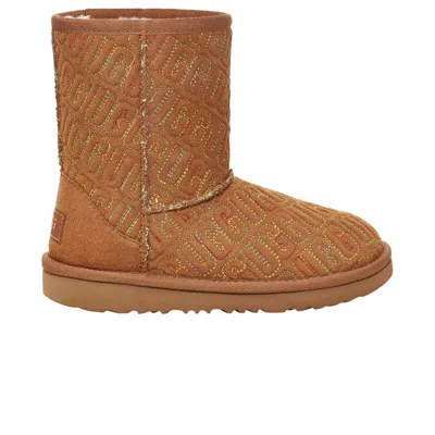 Pre-owned Ugg Classic Ii Boot Kids 'graphic Stitch - Chestnut' | Brown | Kid's Size 4