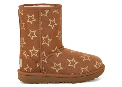 Pre-owned Ugg Classic Ii Iridescent Stars Boot (toddler) Sneakers In Chestnut/gold Iridescent