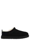 Ugg Suede Slip-on Mules With Plush Wool Lining In Black