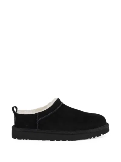 Ugg Classic Micro Water-repellent Suede Platform Ankle Boots In Black