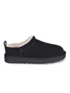 Ugg Classic Micro Short Suede Ankle Boots In Black