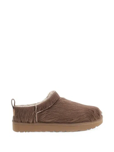 Ugg Classic Micro Calf Hair Loafers In Pony Skin In Brown