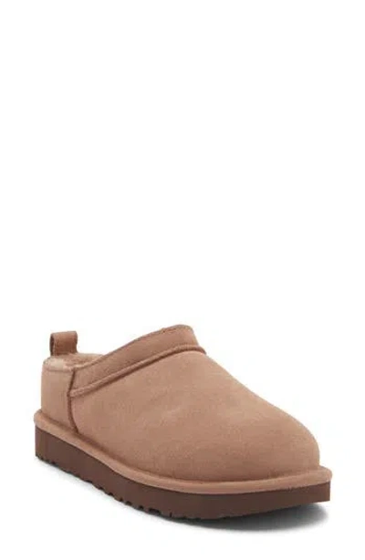 Ugg ® Classic Micro Genuine Shearling Lined Slip-on In Rocky Oak