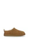 Ugg Classic Micro Beige Ankle Boots With Logo Embossed In Suede Woman In Animal Print