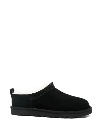 Ugg Classic Micro Suede Slippers In Black