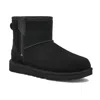 Ugg Classic Mini Bailey 1151230-blk Women's 5 Black Suede Wool Zip Boots Khd1928 In Black