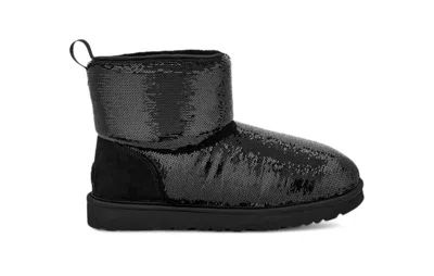 Pre-owned Ugg Classic Mini Boot Mirror Ball (women's) Sneakers In Black