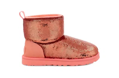 Pre-owned Ugg Classic Mini Boot Mirror Ball (women's) Sneakers In Starfish Pink