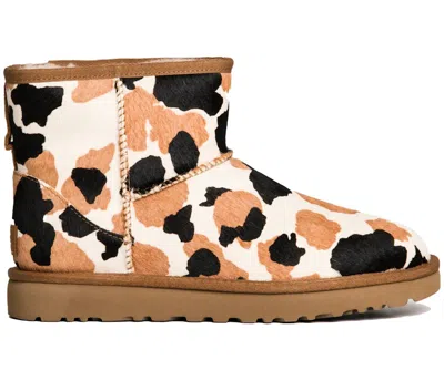 Pre-owned Ugg Classic Mini Boot (women's) Sneakers In Cow Print In Multi