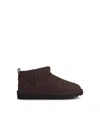 Ugg Classic Ultra Mini Ankle Boots In Burnt Cedar In Brown