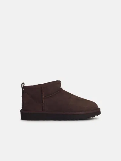 Ugg 'classic' Mini Boots In Brown Suede