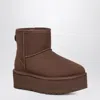 Ugg Classic Mini Boots With Brown Platform In Brown