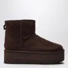 UGG CLASSIC MINI BROWN BOOT WITH PLATFORM