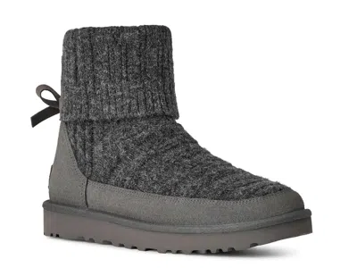 Ugg Classic Mini Cabelle Knit Bootie In Gray