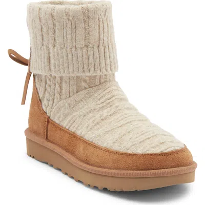 Ugg ® Classic Mini Cable Knit Bootie In Neutral