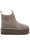 Ugg Classic Mini Platform Ankle Boots In Grey
