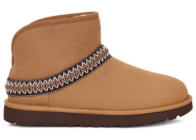 Pre-owned Ugg Classic Mini Crescent (women's) Sneakers In Chestnut In Brown