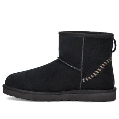 Ugg Classic Mini Deco Suede Boot 'black'
