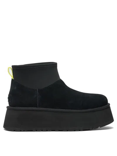 Ugg "classic Mini Dipper" Ankle Boots In Black