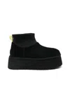 Ugg Black Suede Classic Mini Dipper Ankle Boots In Black