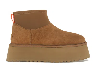 Pre-owned Ugg Classic Mini Dipper Boot (women's) Sneakers In Chestnut