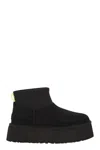 Ugg Black Suede Classic Mini Dipper Ankle Boots In Black