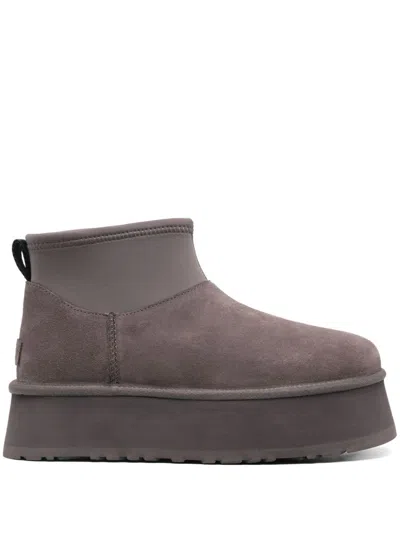 Ugg 50mm Classic Mini Dipper Suede Boots In Grey