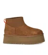 Ugg Womens Mid Brown Classic Ultra Mini Platform Suede And Shearling Boots Eur 40 / 7 Uk In Brown
