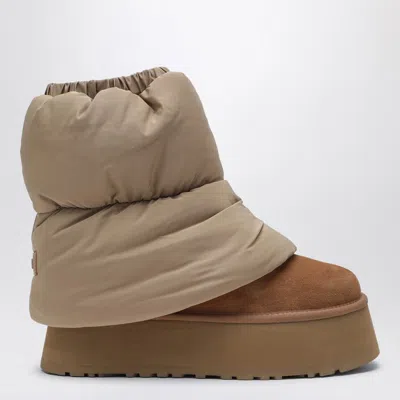UGG CLASSIC MINI DIPPER CHESTNUT ANKLE BOOT
