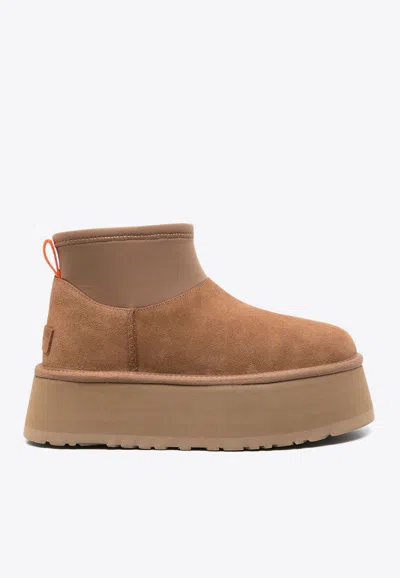 Ugg Classic Mini Dipper Flatform Snow Boots In Brown