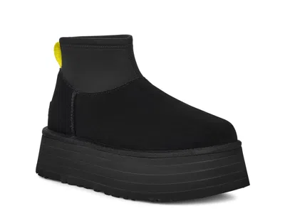 Ugg Classic Mini Dipper Platform Bootie In Black Suede