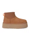 Ugg Mini Puffer Platform Ankle Boot In Beige