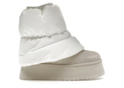 Pre-owned Ugg Classic Mini Dipper Puffer Boot (women's) Sneakers In White/ceramic