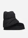 Ugg Classic Mini Dipper Puffer Suede Ankle Boots In Black