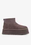 Ugg Classic Mini Platform Suede Boots In Gray