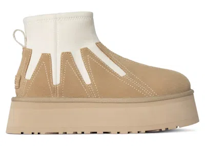 Pre-owned Ugg Classic Mini Dipper Sunwave Boot (women's) Sneakers In Mustard Seed