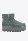 Ugg Suede Classic Mini Platform Boots In Gray