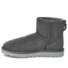 Ugg Classic Mini Fleece Lined Snow Boots Dark Grey In Gray