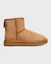 Ugg Camel Suede Classic Mini Ii Ankle Boots In Brown