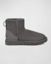Ugg Grey Suede Classic Mini Ii Ankle Boots