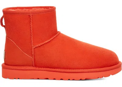 Pre-owned Ugg Classic Mini Ii Boot (women's) Sneakers In Hazard Orange