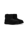 Ugg Boys Black Kids Classic Mini Ii Suede And Shearling Ankle Boots 6-10 Years In Black