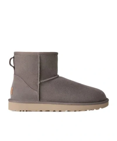 Ugg Classic Mini Ii Boots In Stormy Grey / White Pepper