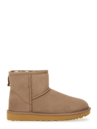 Ugg Classic Mini Ii Leather Ankle Boots In Brown