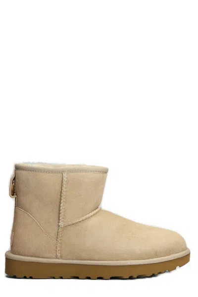 Ugg Womens Beige Classic Mini Ii Suede Boots