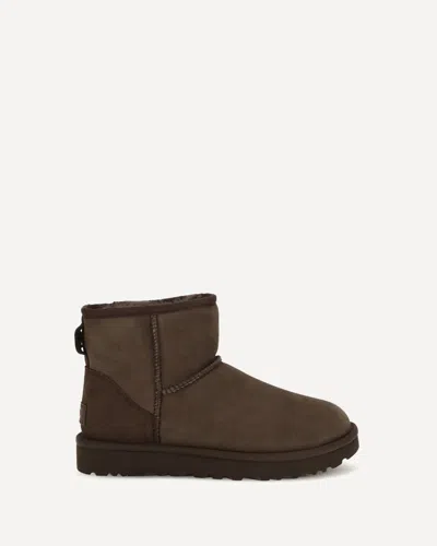 Ugg Classic Mini Ii Sheepskin Ankle Boots In Brown