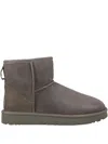 Ugg Classic Mini Ii Sheepskin Leather Boots In Gray